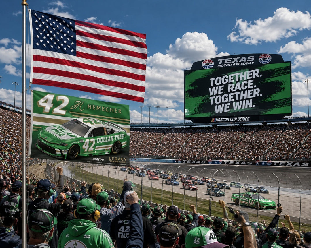 JH Nemechek Dollar Tree Car 3x5 Flag heartlandflags