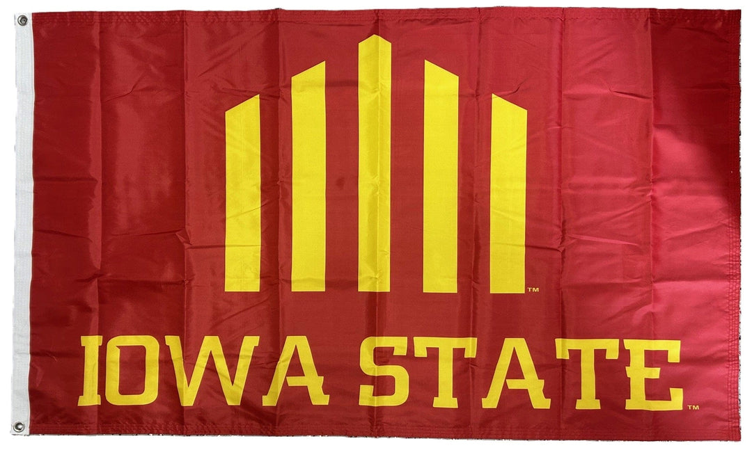 Jack Trice Logo 3x5 Iowa State Black or Cardinal heartlandflags