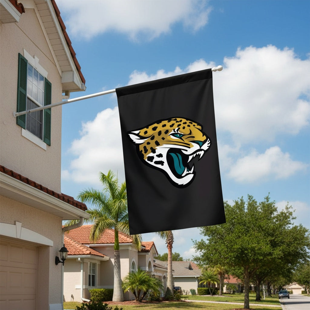 Jacksonville Jaguars Banner Logo House Flag heartlandflags