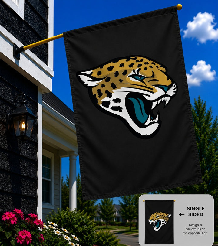 Jacksonville Jaguars Banner Logo House Flag heartlandflags