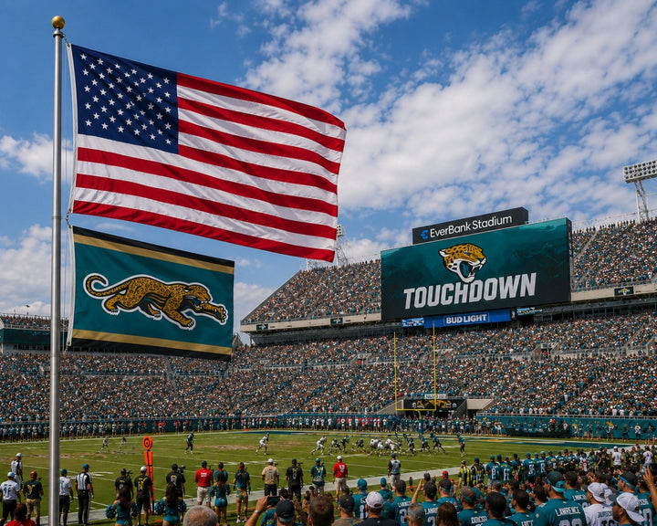 Jacksonville Jaguars Classic Logo 3x5 Flag heartlandflags