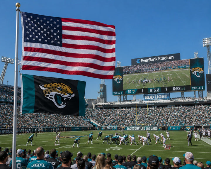 Jacksonville Jaguars Flag 3x5 Vertical Stripe heartlandflags