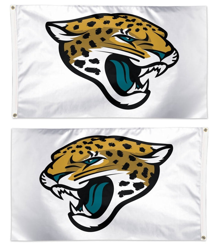 Jacksonville Jaguars Flag 3x5 White Logo heartlandflags