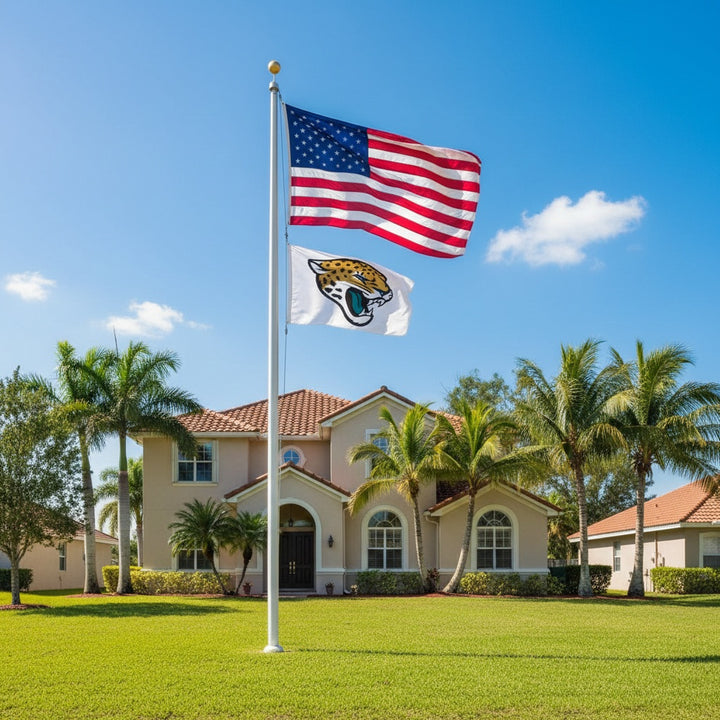 Jacksonville Jaguars Flag 3x5 White Logo heartlandflags