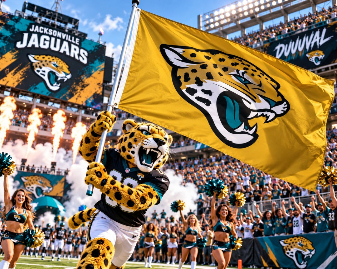 Jacksonville Jaguars Gold 3x5 Flag heartlandflags