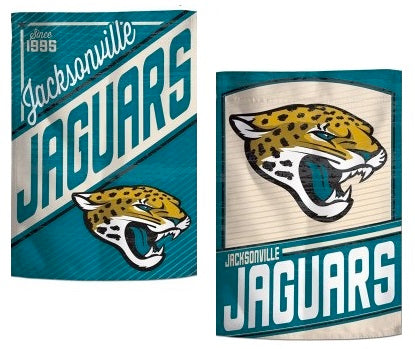 Jacksonville Jaguars Retro 2 Sided Garden Flag heartlandflags