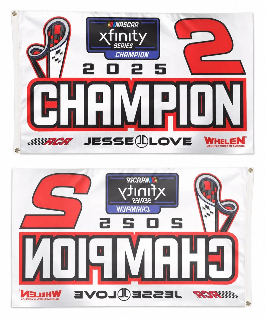 Jesse Love 2025 Xfinity Champion 3x5 Flag heartlandflags