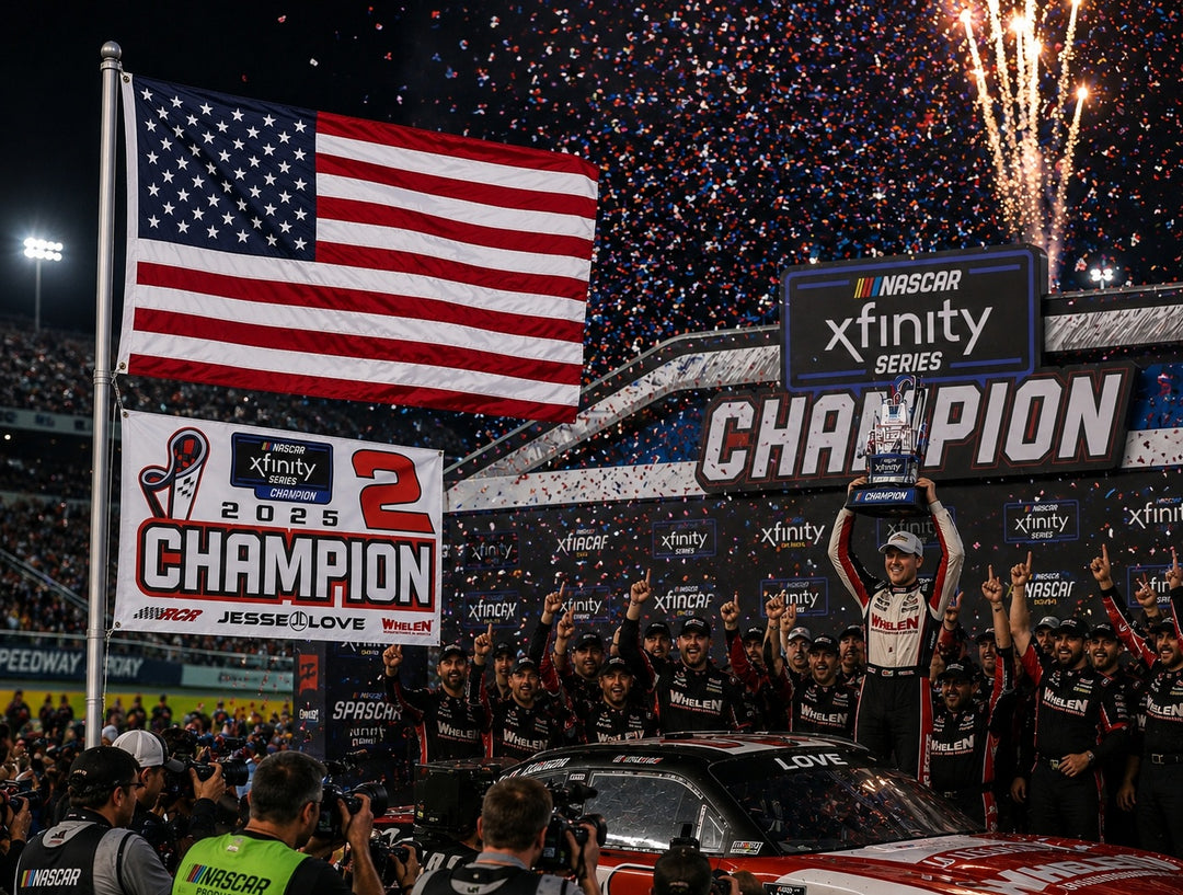 Jesse Love 2025 Xfinity Champion 3x5 Flag heartlandflags