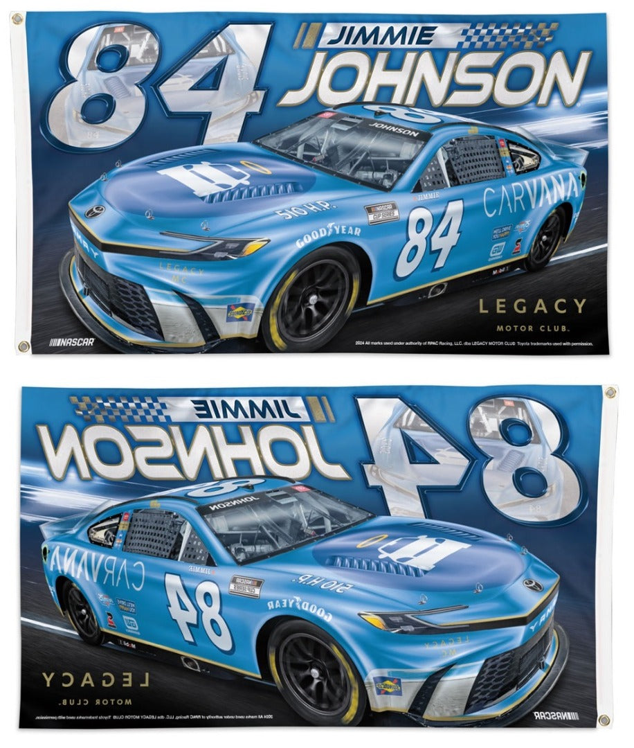 Jimmie Johnson Flag 3x5 Carvana Race Car 2024 heartlandflags