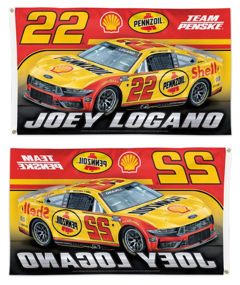 Joey Logano 3x5 Flag 2026 Pennzoil heartlandflags