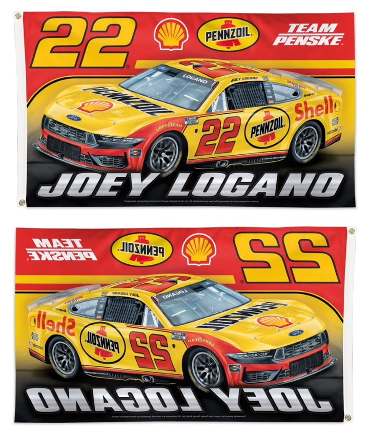 Joey Logano 3x5 Flag 2026 Pennzoil heartlandflags