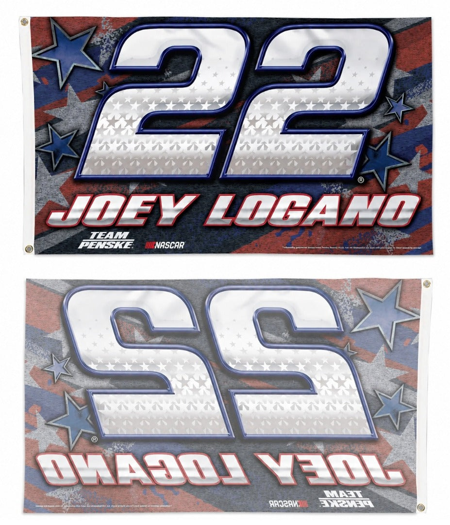Joey Logano Patriotic 3x5 Flag heartlandflags