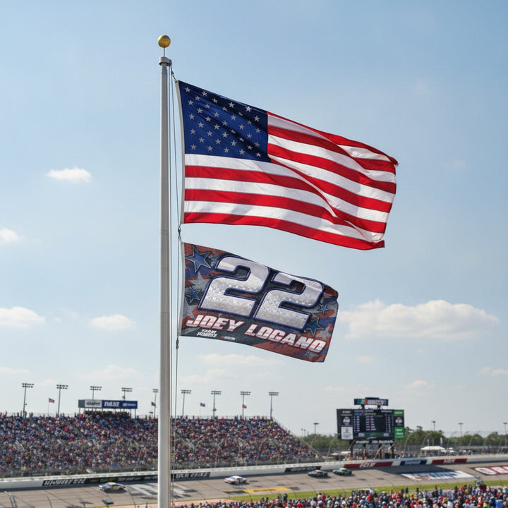 Joey Logano Patriotic 3x5 Flag heartlandflags