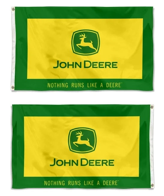 John Deere 3x5 Double-Sided Flag - Official Green & Yellow Logo Flag heartlandflags