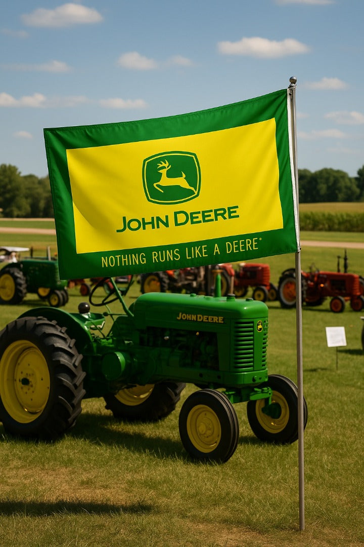 John Deere 3x5 Double-Sided Flag - Official Green & Yellow Logo Flag heartlandflags