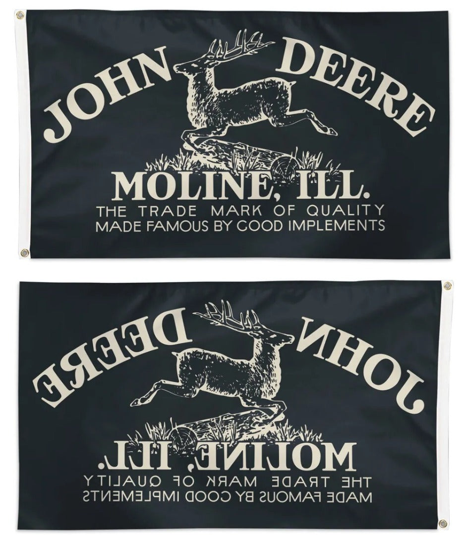 John Deere Black 3x5 Flag heartlandflags