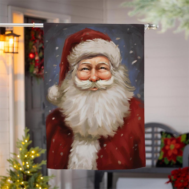 Joyful Santa 2 Sided Christmas Banner heartlandflags