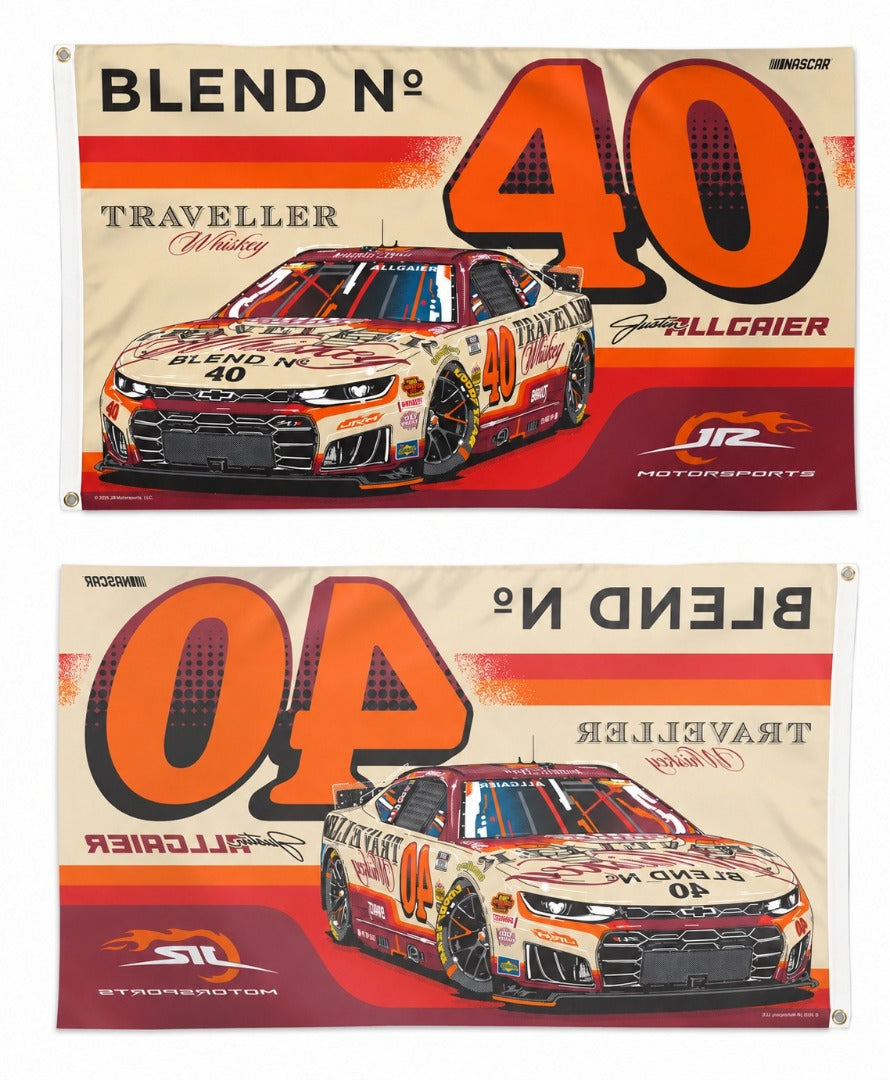 Justin Allgaier 2026 Traveller Whiskey Car 3x5 Flag heartlandflags