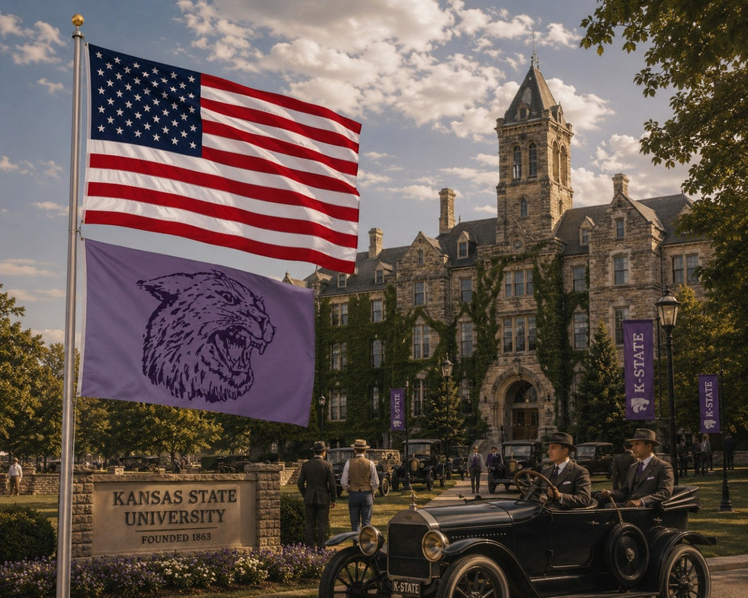 K-State Wildcats Wabash Lavender 3x5 Flag heartlandflags
