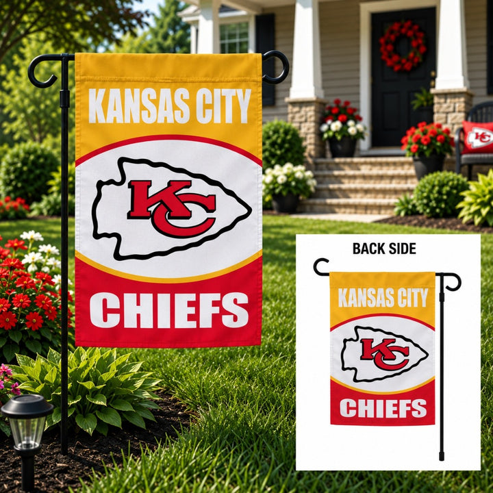 KC Chiefs 2 Sided NFL Garden Flag heartlandflags