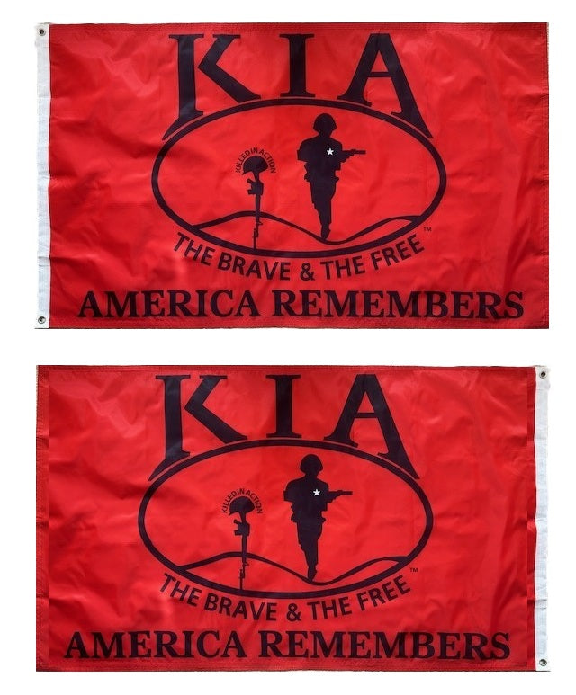 KIA 2 Sided 3x5 Flag America Remembers heartlandflags