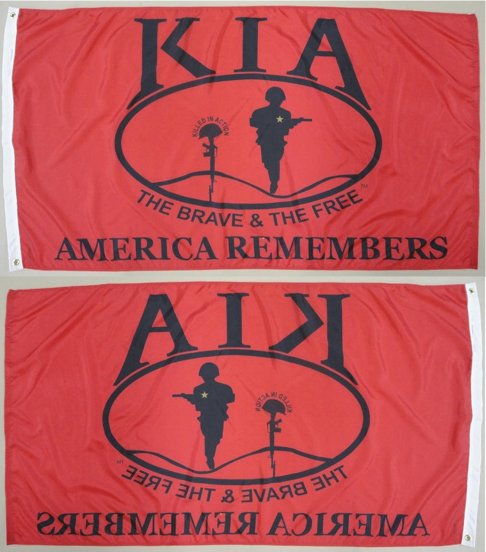 KIA Flag 3x5 Killed In Action The Brave & The Free heartlandflags