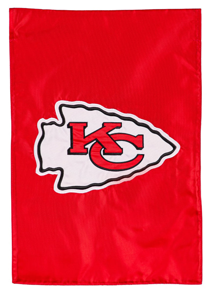 Kansas City Chiefs 2 Sided Applique Garden Flag heartlandflags