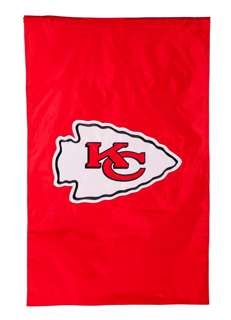 Kansas City Chiefs 2 Sided Banner Embroidered heartlandflags