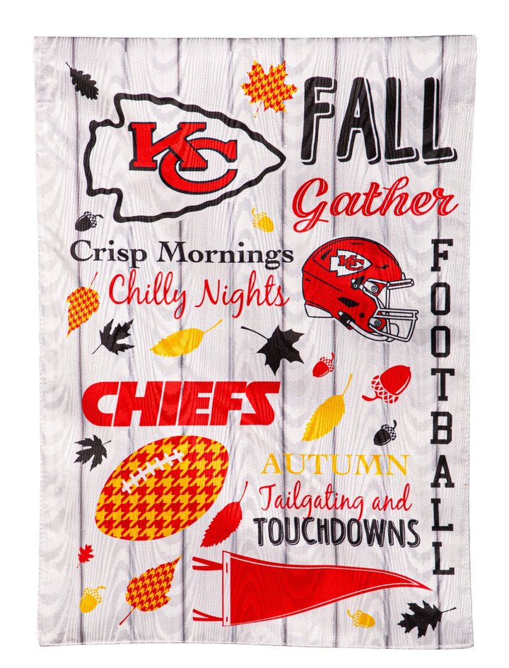 Kansas City Chiefs 2 Sided Fall Garden Flag heartlandflags