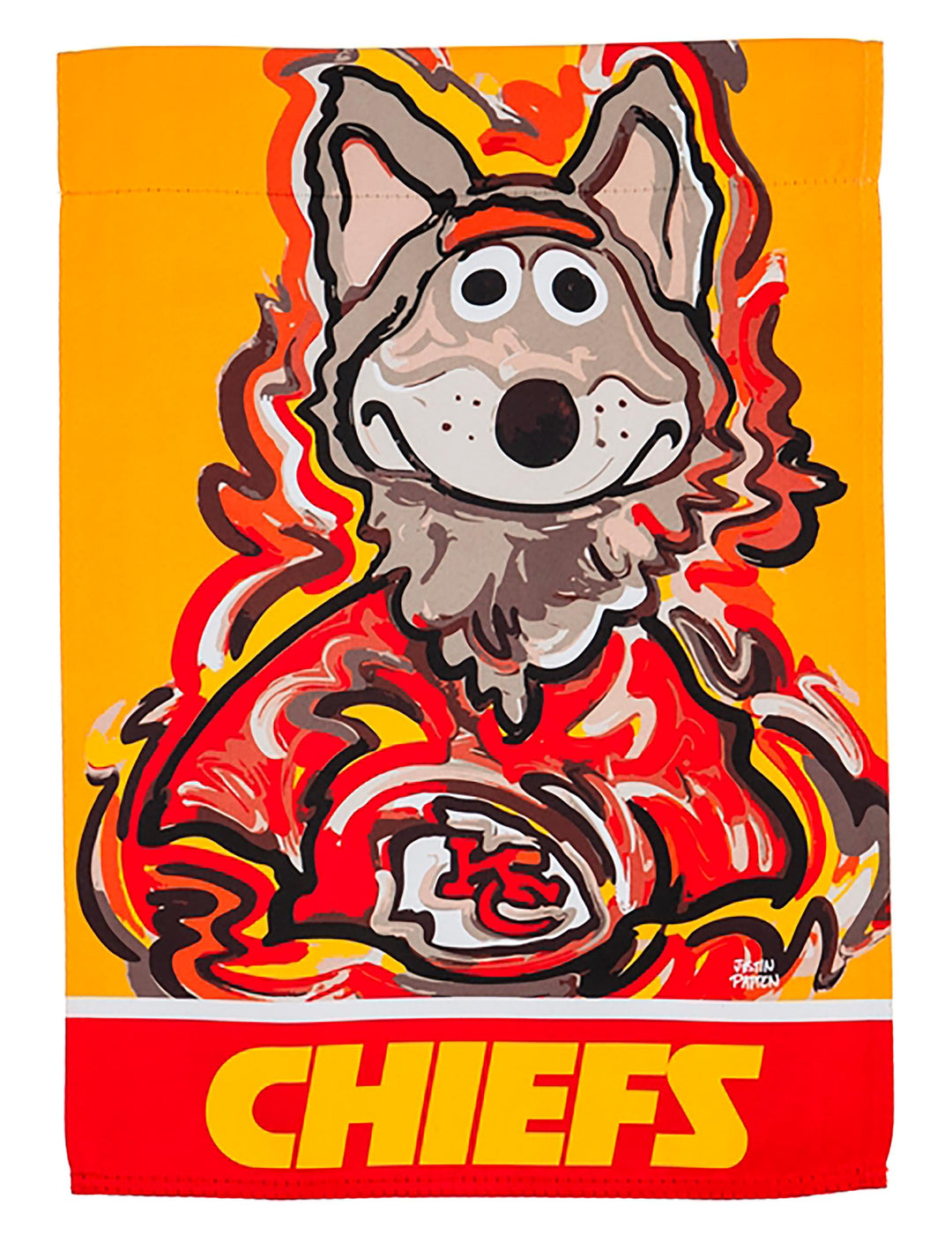 Kansas City Chiefs 2 Sided Justin Patten Garden Flag heartlandflags