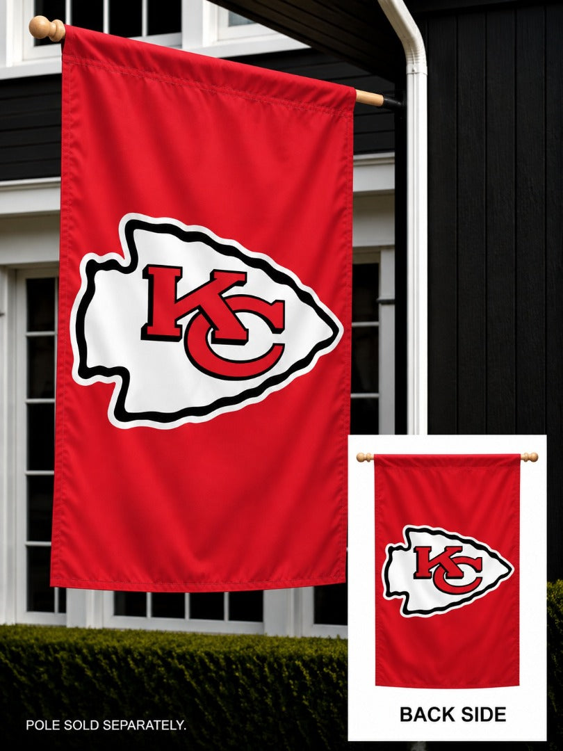 Kansas City Chiefs 2 Sided Red Banner heartlandflags