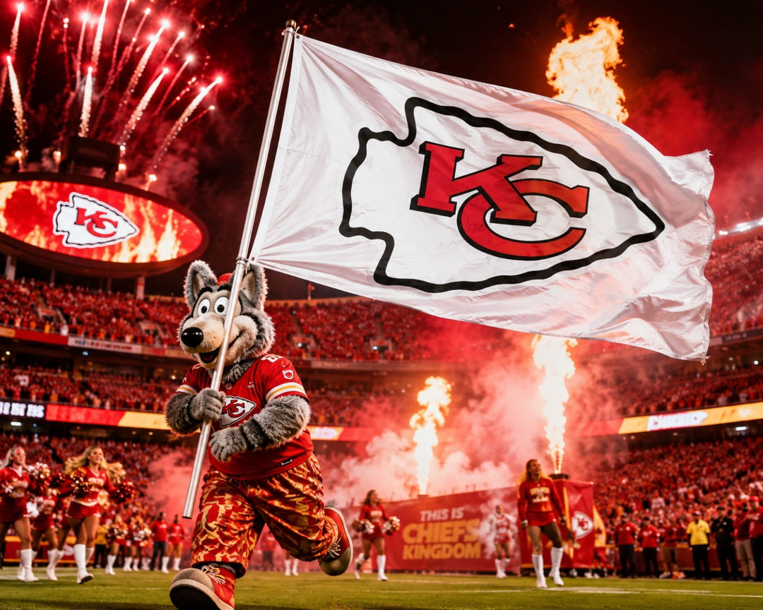 Kansas City Chiefs 2 Sided White 3x5 Flag heartlandflags