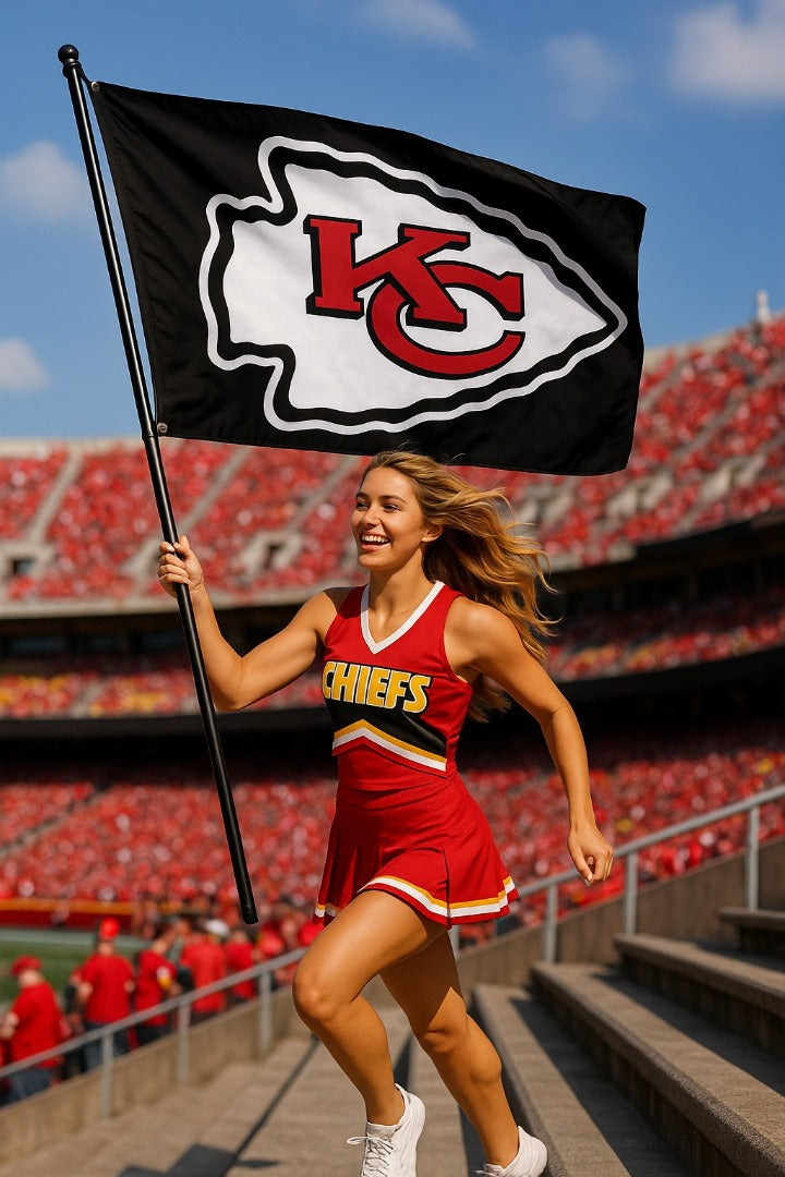 Kansas City Chiefs 3x5 Double-Sided Flag ~ Official NFL Outdoor Logo Flag heartlandflags