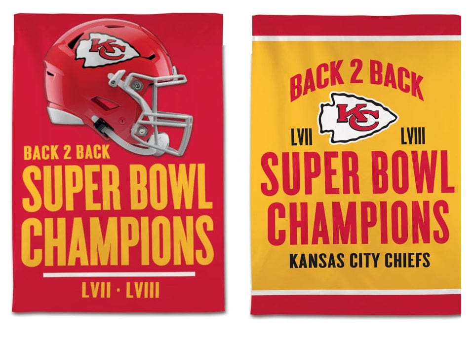 Kansas City Chiefs Banner 2 Sided Back 2 Back Super Bowl Champions heartlandflags