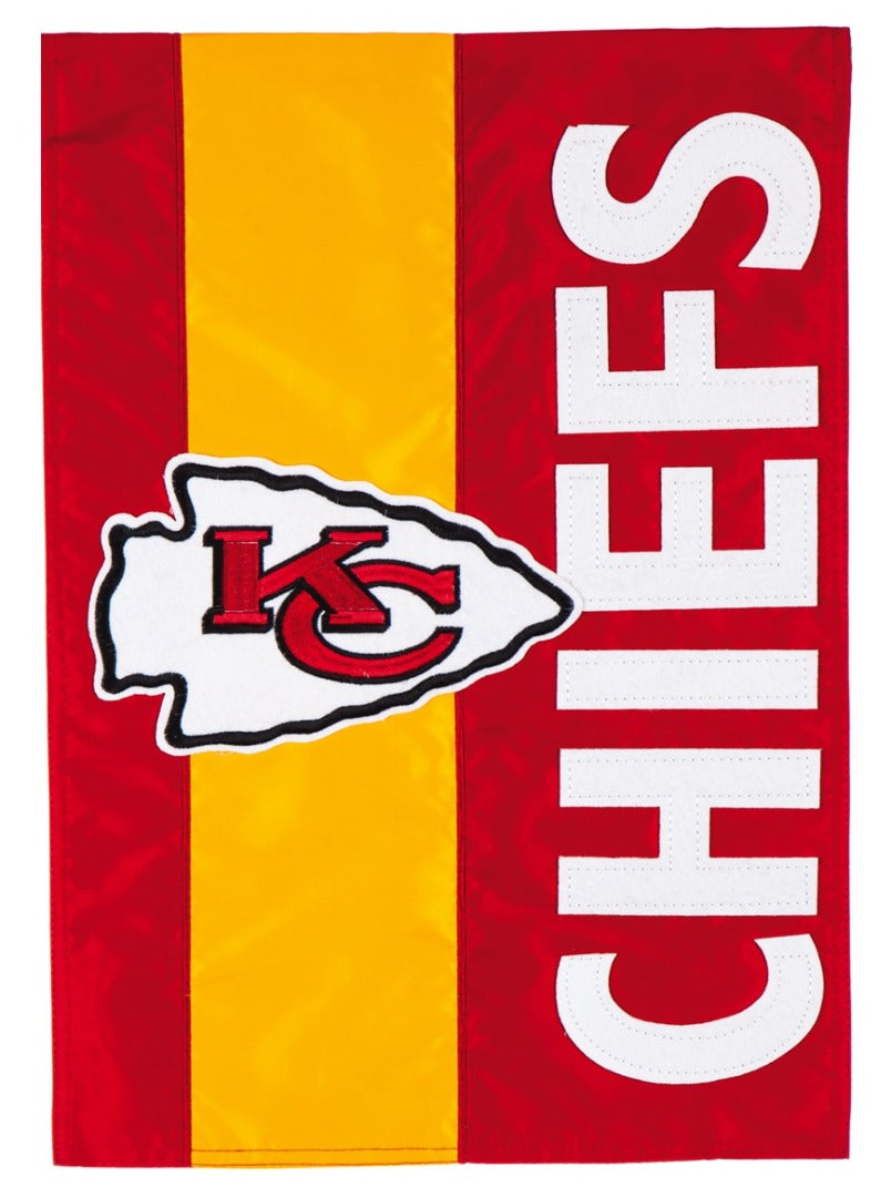 Kansas City Chiefs Banner Embellished 2 Sided heartlandflags