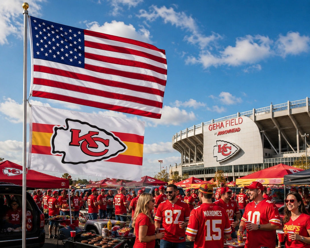 Kansas City Chiefs Flag 3x5 Away Stripe heartlandflags