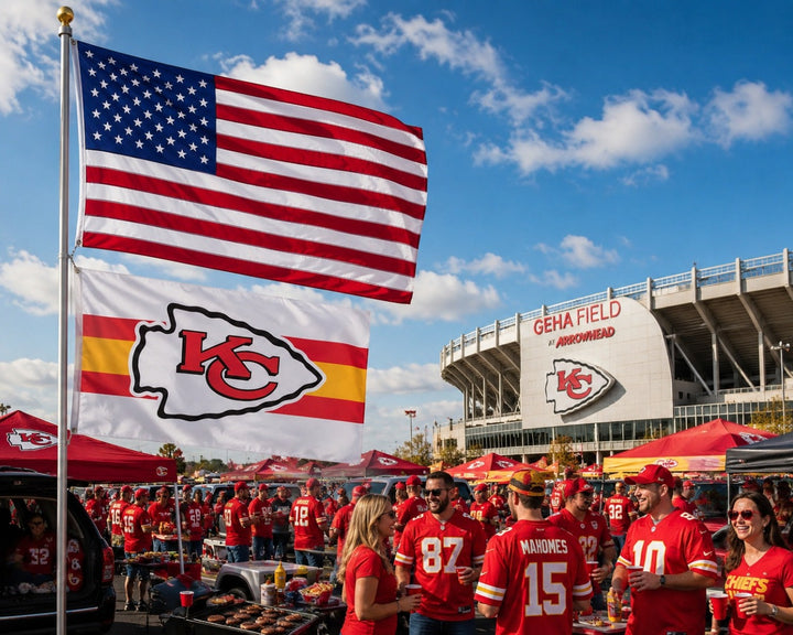 Kansas City Chiefs Flag 3x5 Away Stripe heartlandflags