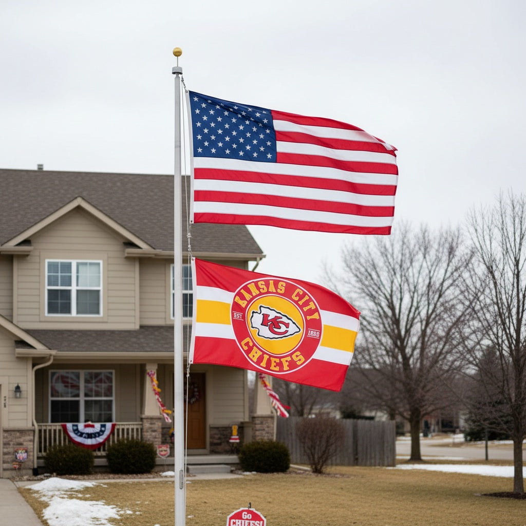 Kansas City Chiefs Flag 3x5 Classic Logo heartlandflags