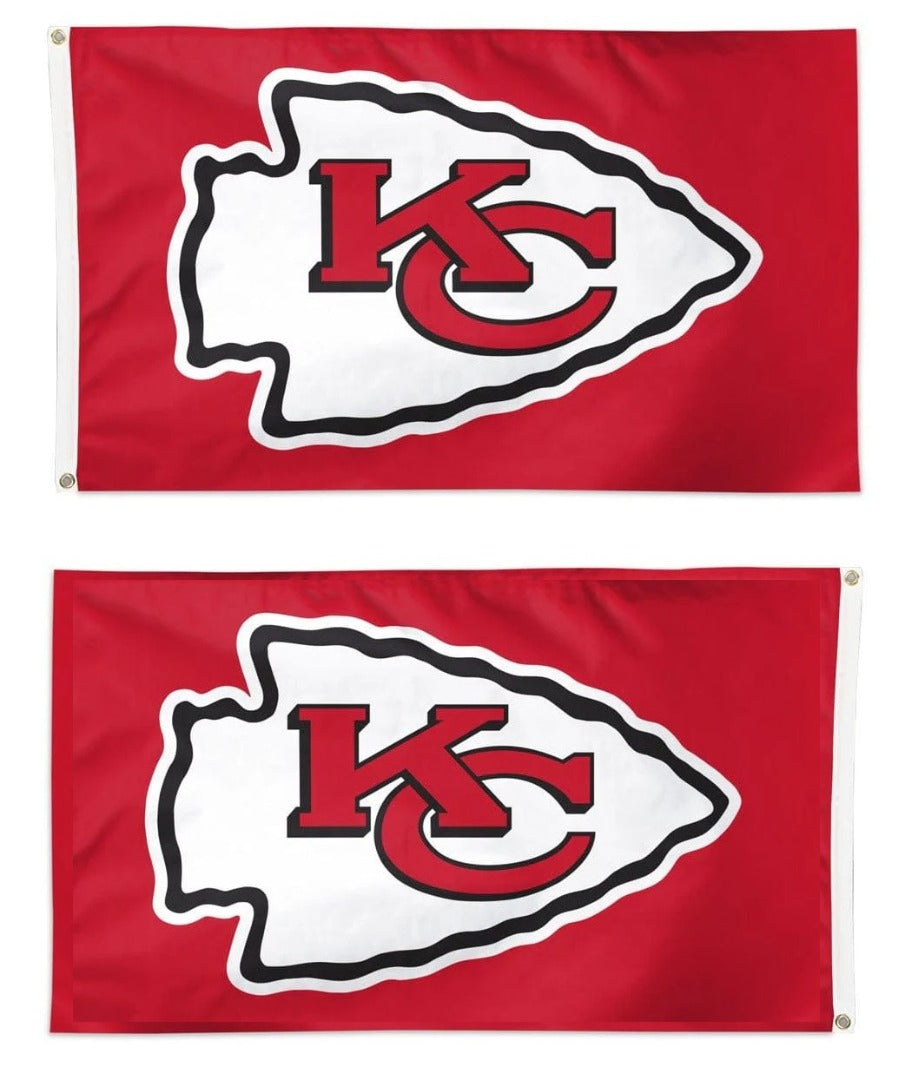 Kansas City Chiefs Flag 3x5 Logo Red 2 Sided heartlandflags