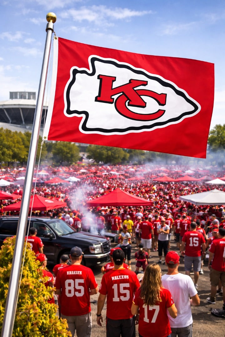 Kansas City Chiefs Flag 3x5 Red heartlandflags