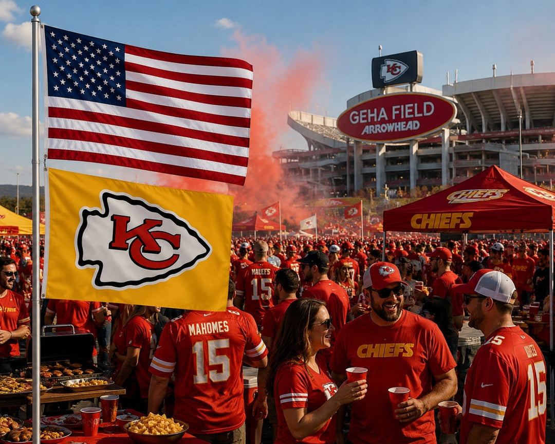 Kansas City Chiefs Flag 3x5 Yellow Logo heartlandflags