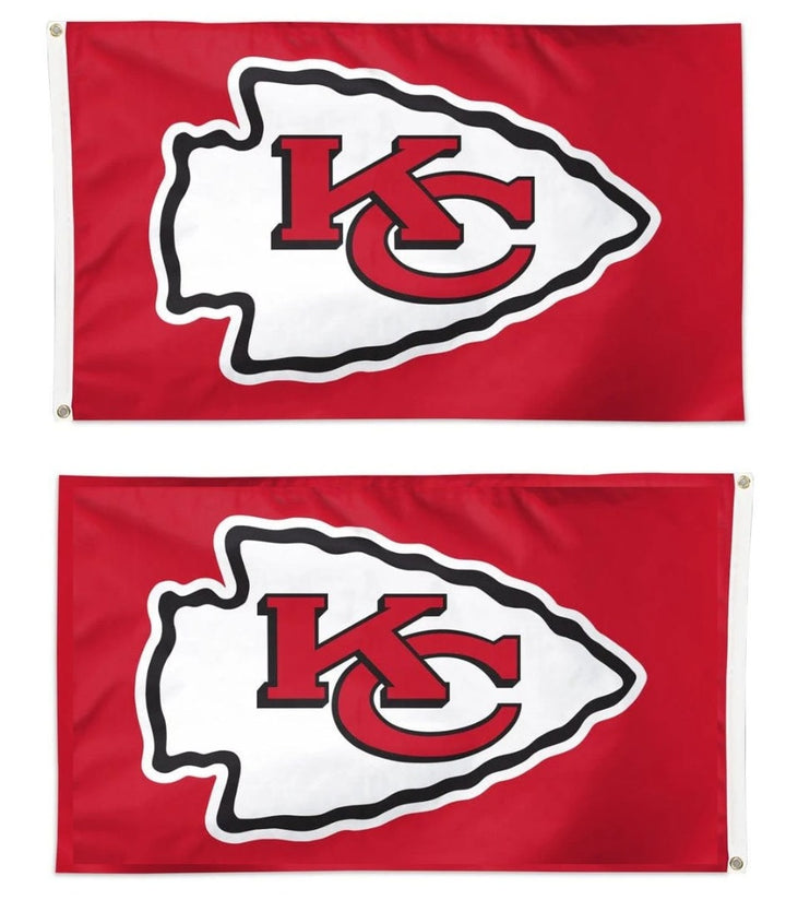 Kansas City Chiefs Flag 4x6 Logo Red 2 Sided heartlandflags
