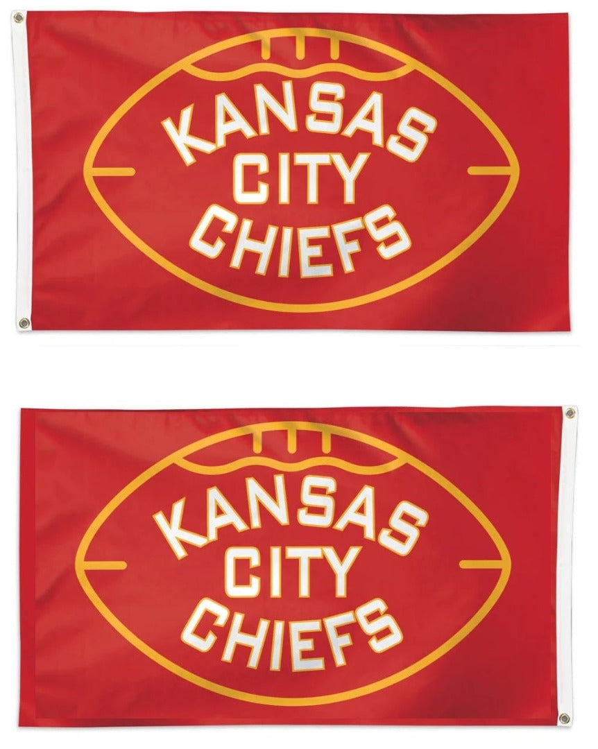 Kansas City Chiefs Football Flag 2 Sided 3x5 heartlandflags