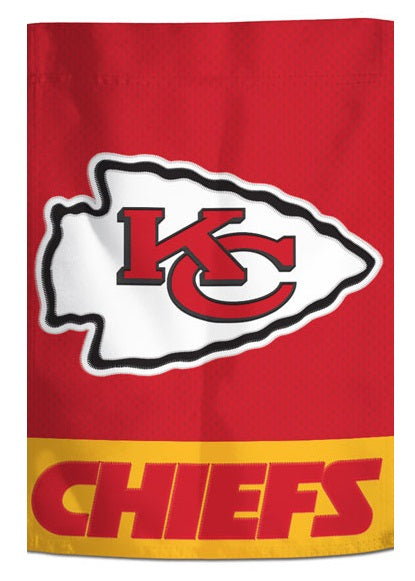 Kansas City Chiefs Garden Flag 2 Sided Embroidered heartlandflags