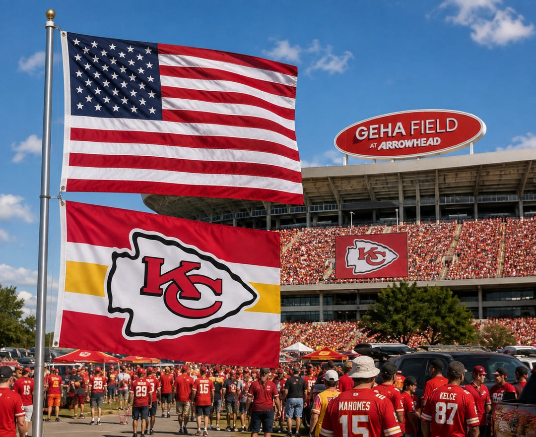Kansas City Chiefs Home Stripe 3x5 Flag heartlandflags