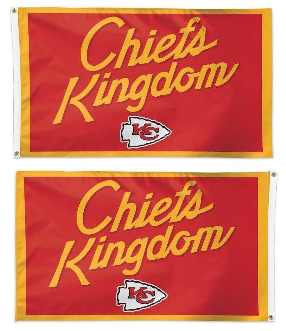 Kansas City Chiefs Kingdom Flag 2 Sided 3x5 heartlandflags