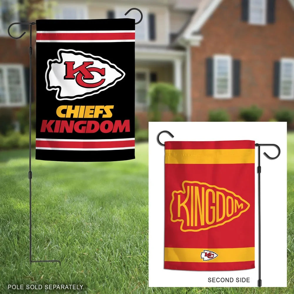 Kansas City Chiefs Kingdom Garden Flag 2 Sided Logo heartlandflags