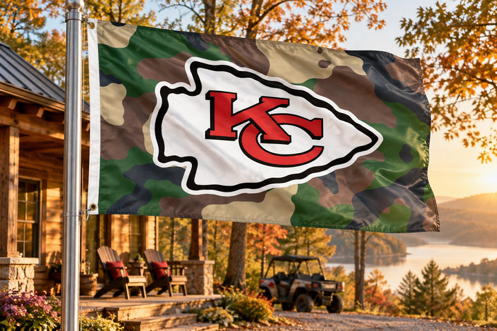 Kansas City Chiefs Military Camo 3x5 Flag heartlandflags