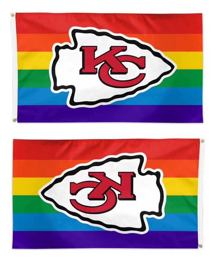Kansas City Chiefs Rainbow 3x5 Flag heartlandflags