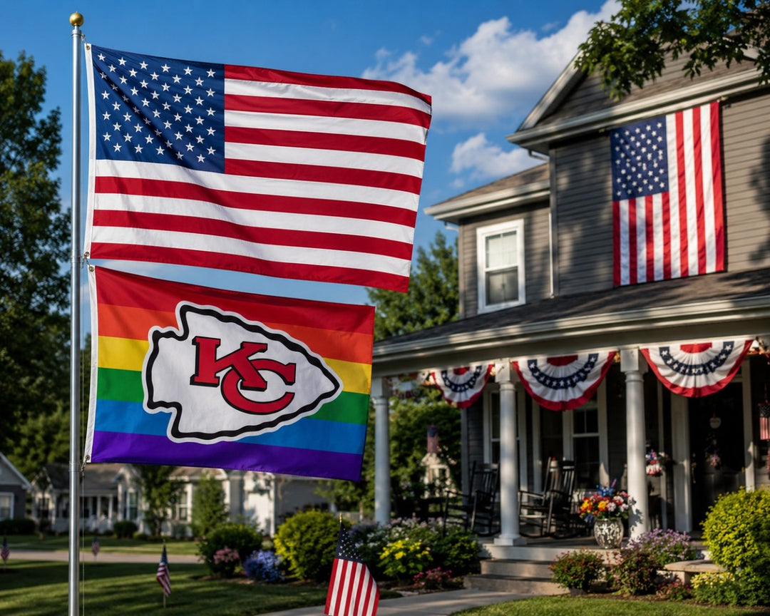 Kansas City Chiefs Rainbow 3x5 Flag heartlandflags